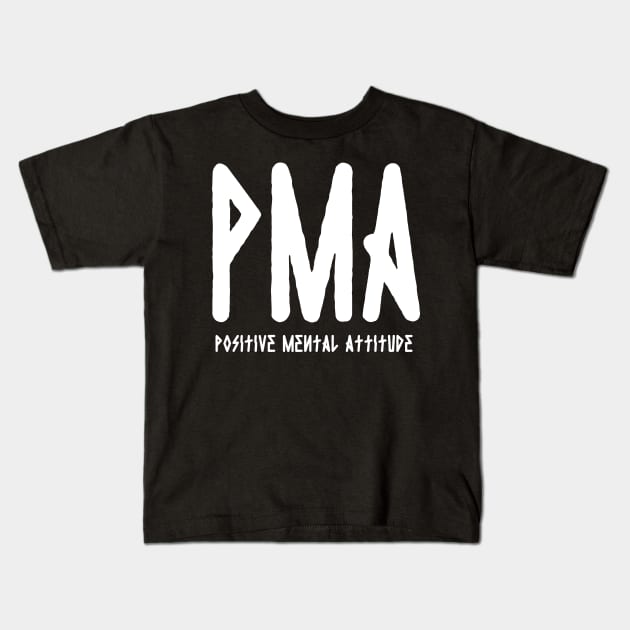 PMA Positive Mental Attitude Metal Hardcore Punk Kids T-Shirt by thecamphillips